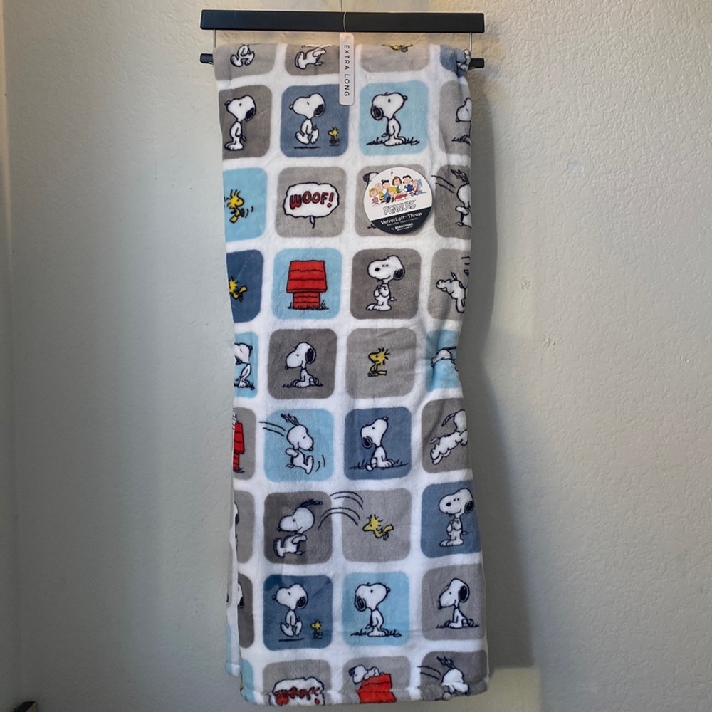 Snoopy Throw Blanket Extra Long Peanuts